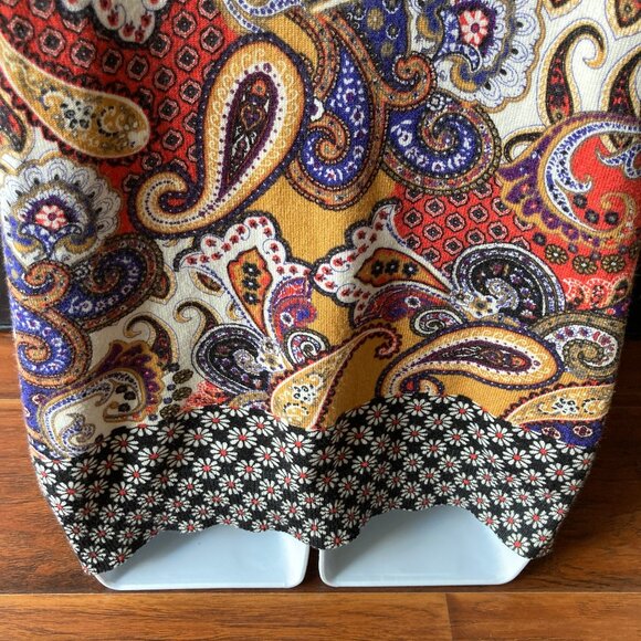 Joseph A Colorful Button Down Paisley Cardigan Sweater 1X - Picture 7 of 10